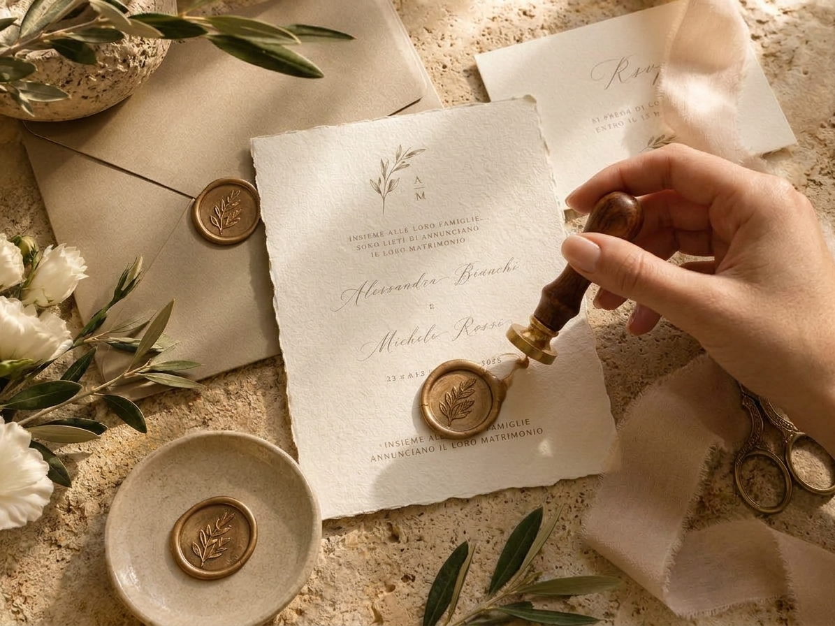 Partecipazioni su misura e stationery artigianale in Puglia - Maribò Eventi